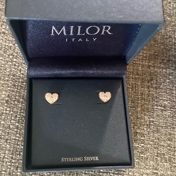 💓 Sterling Silver Heart Earrings 💓 - Picture 1 of 2